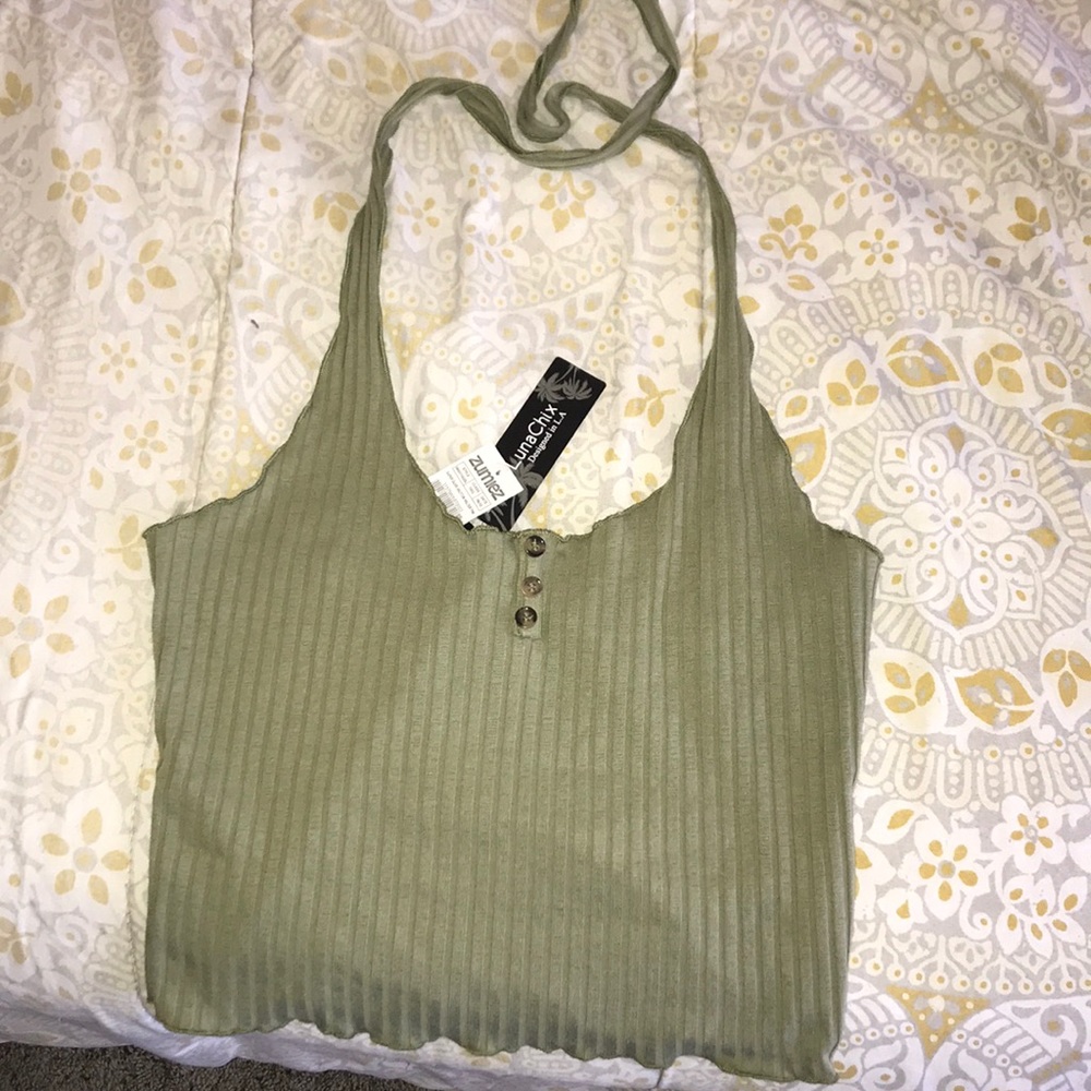 Cute zumiez green tank top